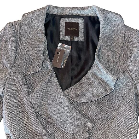 The Limited Blazer Tweed Ruffle Belted - Picture 6 of 10